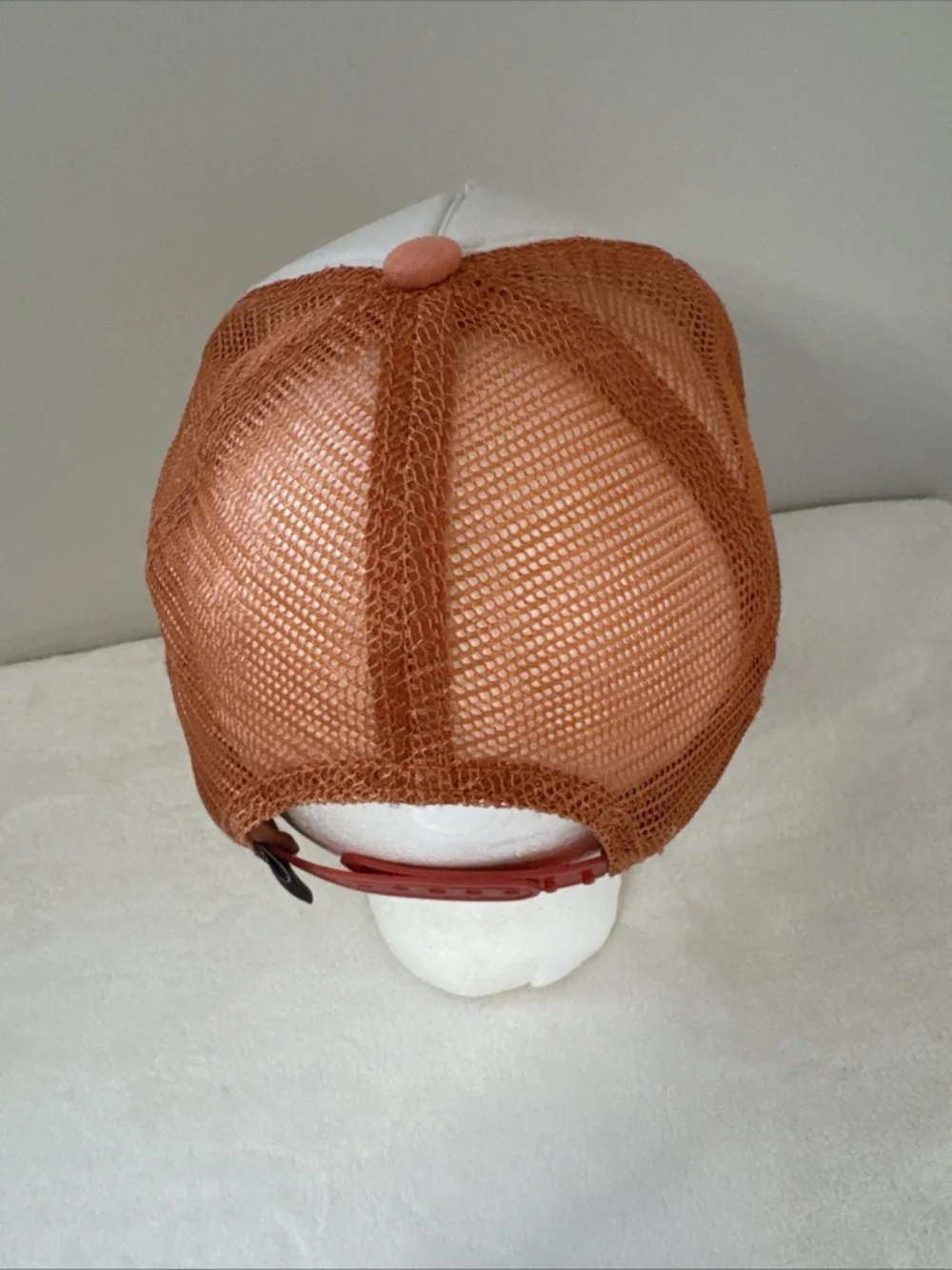 Patagonia Cosmic Peaks Trucker Hat | Orange & White Mountain | Outdoor Retro